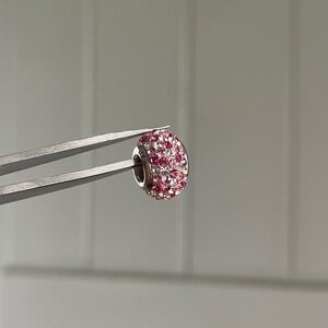Pink Rhinestone Charm (NOT Pandora)
